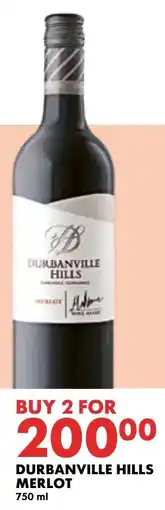 Woolworths DURBANVILLE HILLS MERLOT offer