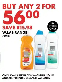 Woolworths W.LAB RANGE offer