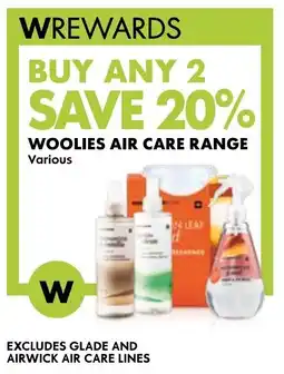 Woolworths WOOLIES AIR CARE RANGE offer
