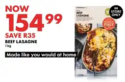 Woolworths BEEF LASAGNE 1 kg offer