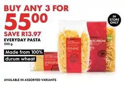 Woolworths EVERYDAY PASTA 500 g offer