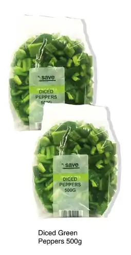Save Diced Green Peppers 500g offer