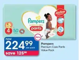 Clicks Pampers Premium Care Pants Value Pack offer