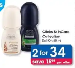 Clicks Clicks SkinCare Collection Roll-On 50 ml offer