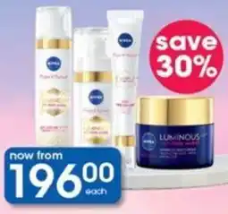 Clicks Nivea Luminous630 Facial Skin Care Products offer