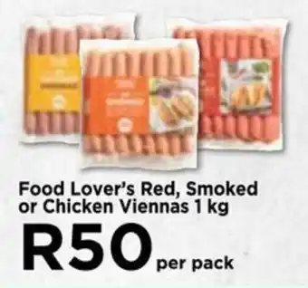 Food Lover's Market Food Lover's Red, Smoked or Chicken Viennas 1 kg offer