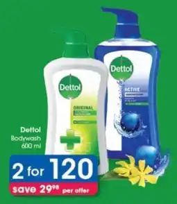 Clicks Dettol Bodywash 600ml offer