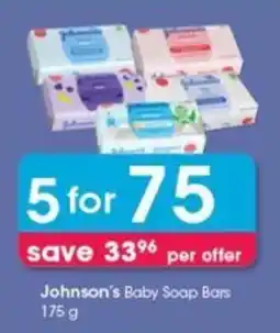 Clicks Johnson's Baby Soap Bars 175 g offer