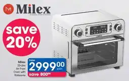 Milex 23-Litre Air Fryer Oven with Rotisserie