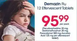 Clicks Demazin Flu 12 Effervescent Tablets offer