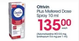 Otrivin Plus Metered Dose Spray 10 ml