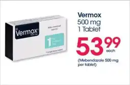Vermox 500 mg 1 Tablet