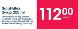 Clicks Solphyllex Syrup 200 ml offer