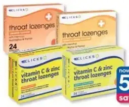 Clicks Clicks Throat Lozenges 24-Pack offer