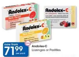 Andolex-C Lozenges or Pastilles