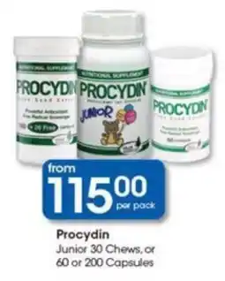 Clicks Procydin Junior 30 Chews, or 60 or 200 Capsules offer