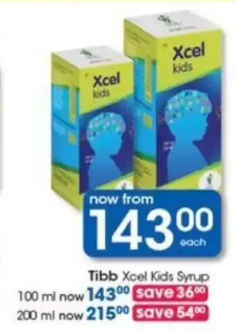 Clicks Tibb Xcel Kids Syrup offer