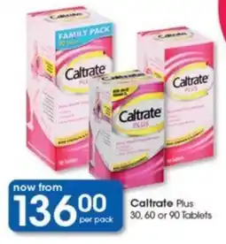 Clicks Caltrate Plus 30, 60 or 90 Tablets offer