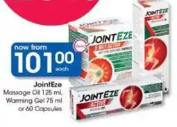Clicks JointEze Massage Oil 125 ml, Warming Gel 75 ml or 60 Capsules offer