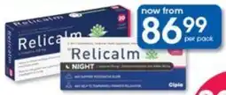 Relicalm Regular or Night 20 Tablets