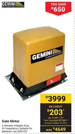 Builders Warehouse Gate Motor offer
