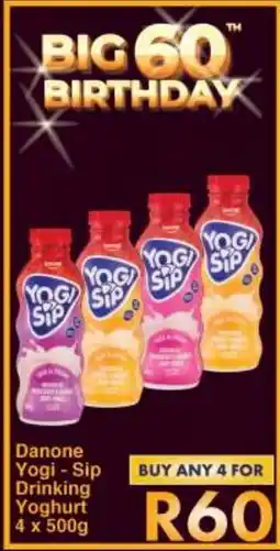President Hyper Danone Yogi-Sip Drinking Yoghurt offer