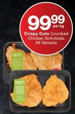 Checkers Crispy Cuts Crumbed Chicken Schnitzels All Variants offer