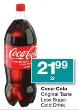 Checkers Coca-Cola Original Taste Less Sugar Cold Drink offer