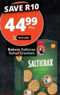 Checkers Bakers Salticrax Salted Crackers offer