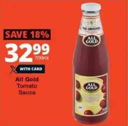 Checkers All Gold Tomato Sauce offer