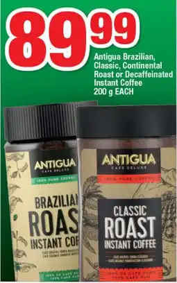 OK Foods Antigua Brazilian, Classic, Continental Roast or Decaffeinated Instant Coffee 200 g EACH offer