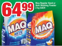 OK Foods Maq Regular Hand or Auto Washing Powder 2 kg EACH offer