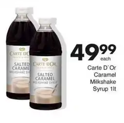 Save Hyper Carte D'Or Caramel Milkshake Syrup 1lt offer