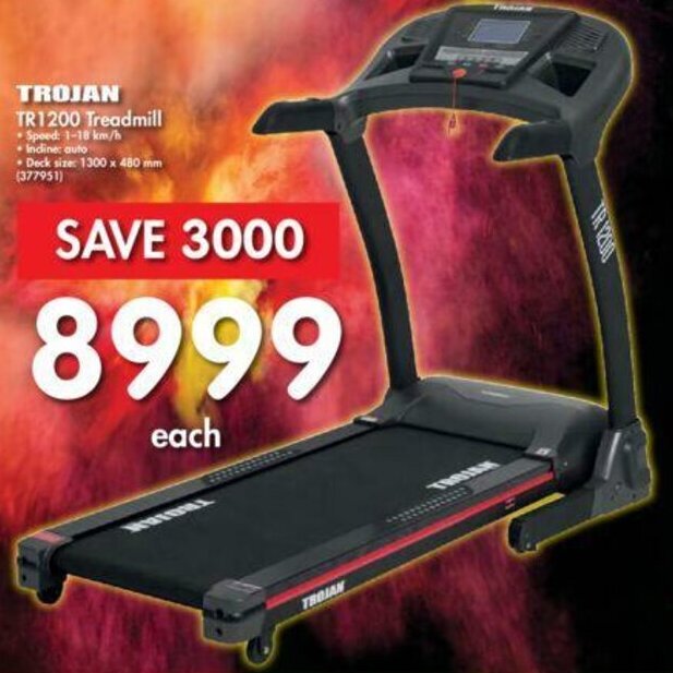 Trojan TR1200 Treadmill offer at Makro