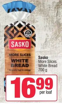 Spar Sasko More Slices White Bread 700 g offer