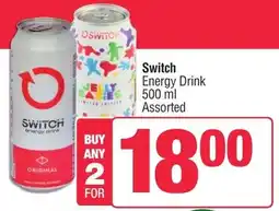 Switch Energy Drink 500 ml Assorted