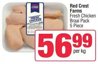 Spar Red Crest Farms Fresh Chicken Braai Pack 5 Piece offer