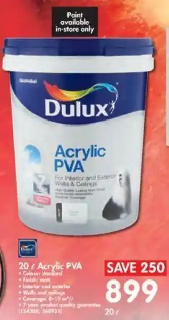 Makro Dulux Acrylic PVA 20L offer