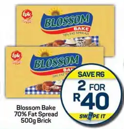 Pick n Pay Hypermarket Blossom Bake 70% Fat Spread 500g Brick offer