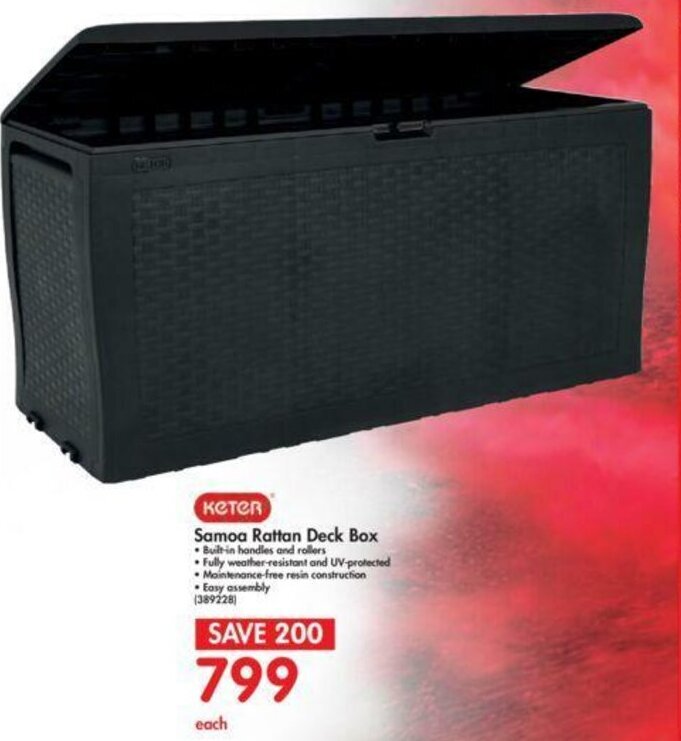 Keter Samoa Rattan Deck Box offer at Makro