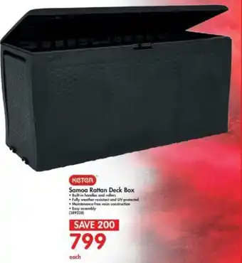 Makro Keter Samoa Rattan Deck Box offer