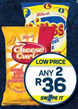 Pick n Pay Hypermarket Willards Flings or Cheese Curls Assorted 150g offer