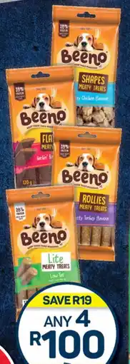 Pick n Pay Hypermarket Beeno Semi-Moist Dog Treats Assorted 120g offer