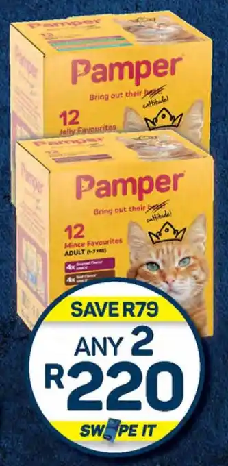 Pick n Pay Hypermarket Pamper Fine Cuts Cat Food Assorted 12 x 85g Multipack offer