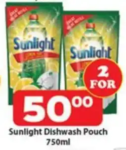 Check Save Sunlight Dishwash Pouch 750ml offer
