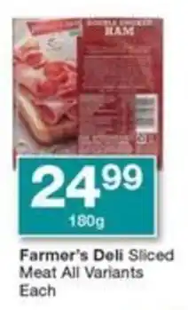 Checkers Hyper Farmer's Deli Sliced Meat All Variants Each offer