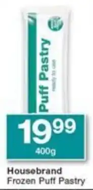 Checkers Hyper Housebrand Frozen Puff Pastry offer