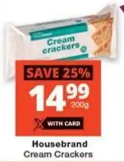 Checkers Hyper Housebrand Cream Crackers offer