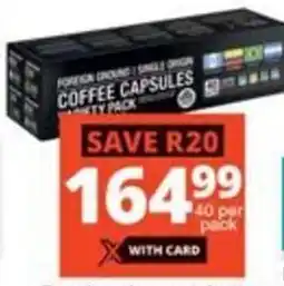 Checkers Hyper Foreign Ground Coffee Capsules Variety Pack offer