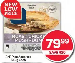 Pick n Pay PnP Pies Assorted 550g Each offer